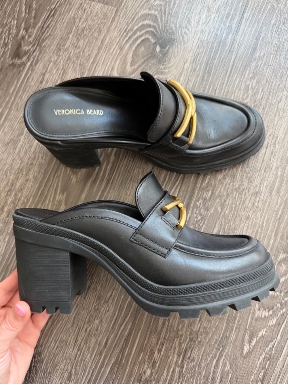 Veronica Beard Leather Mules